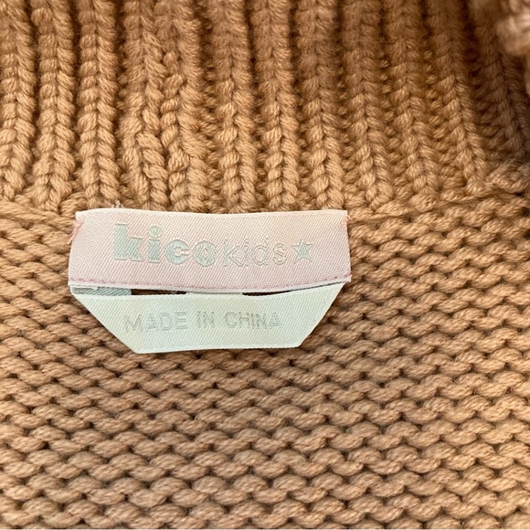 Keco Kids Cardigan With Tie belt 100% Merino Wool Sit 7:8 - Picture 5 of 6